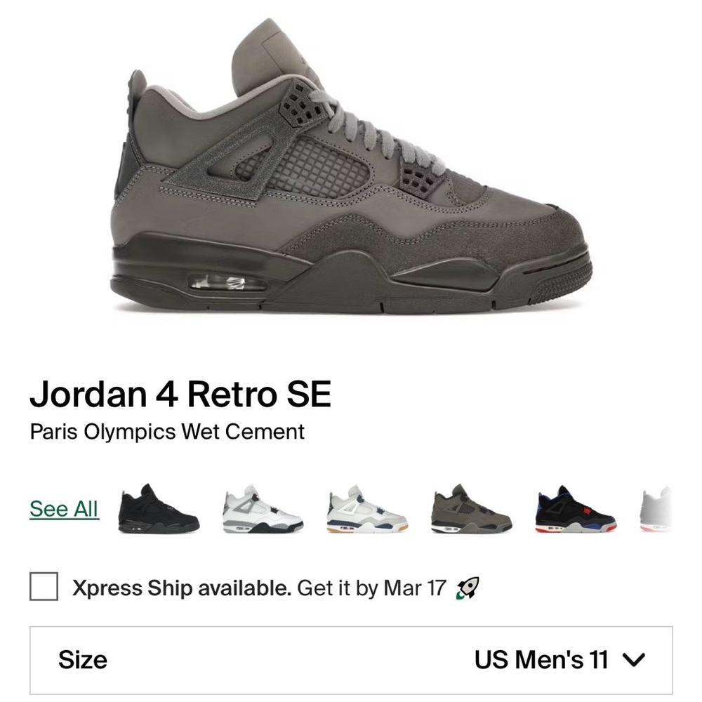 Jordan Retro SE in Charcoal Black